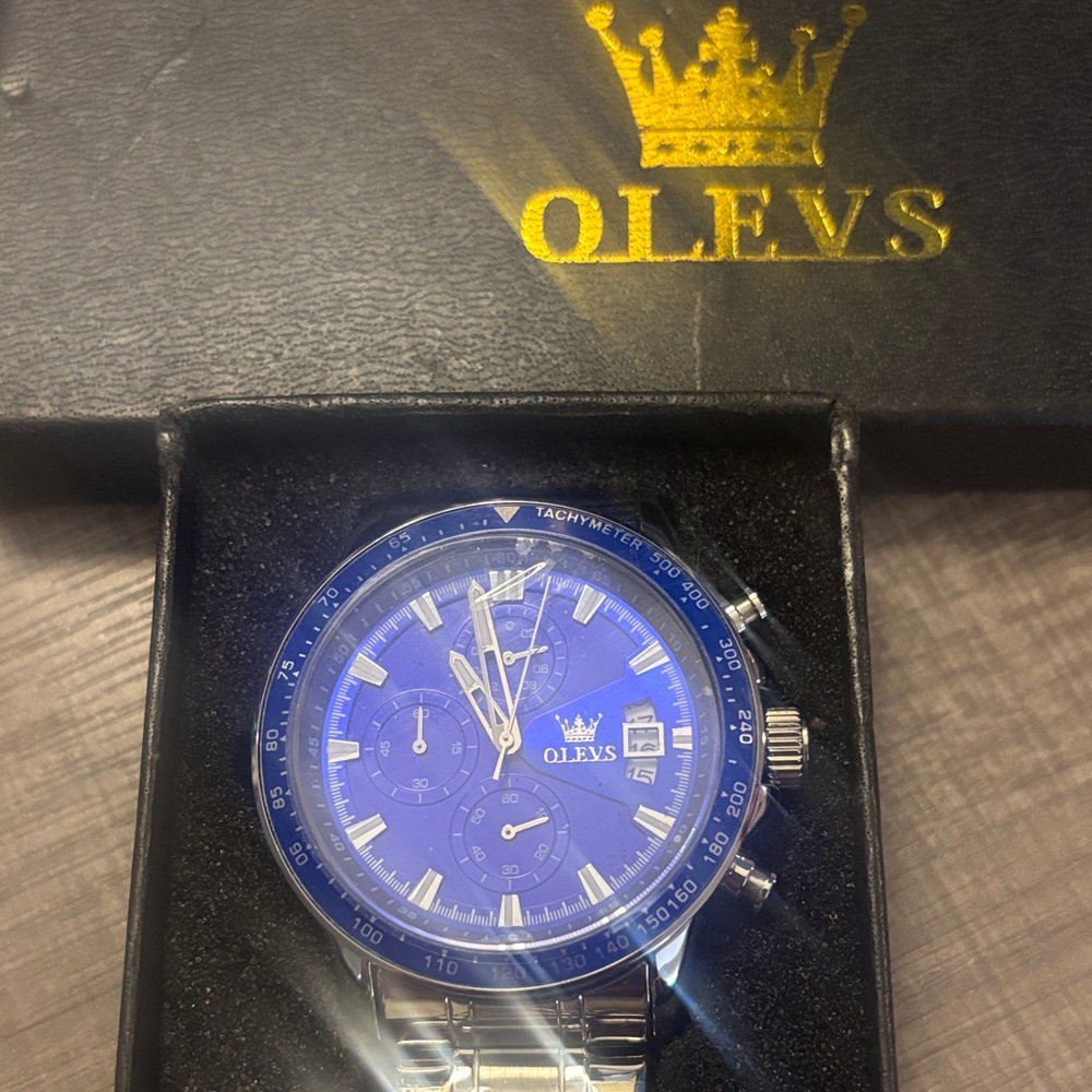 Blue Men's Olevs Watch